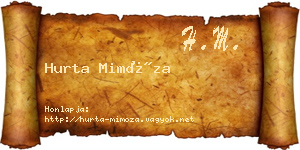 Hurta Mimóza névjegykártya